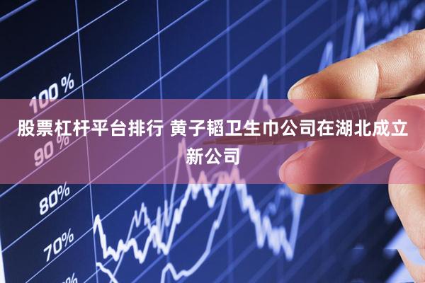 股票杠杆平台排行 黄子韬卫生巾公司在湖北成立新公司