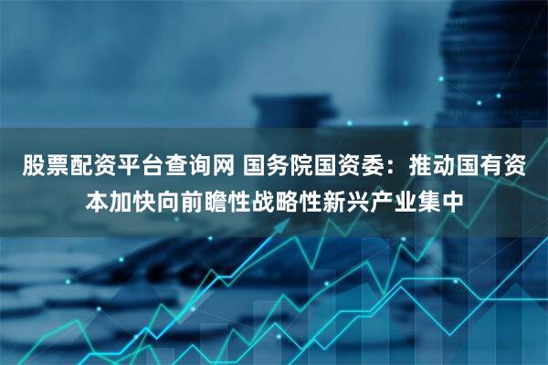 股票配资平台查询网 国务院国资委：推动国有资本加快向前瞻性战略性新兴产业集中